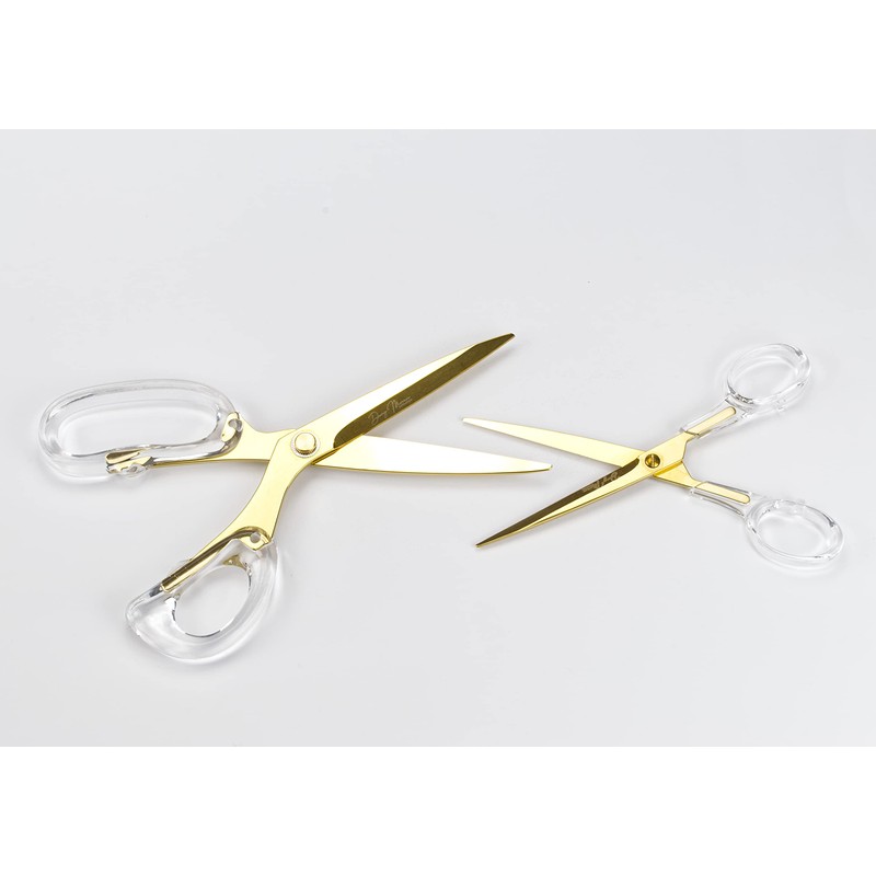 Dany Marcus Scissors Small Acrylic Transparent with Gold - 17