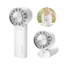 BILIWAL Handy Fan, Cooling Plate, Large Capacity, Proven -19 °C Instant Cooling, Cooler Function, 4 Levels of Air Flow Adjustment, 3,000 mAh, Large Capacity, Up to 15 Hours of Operation