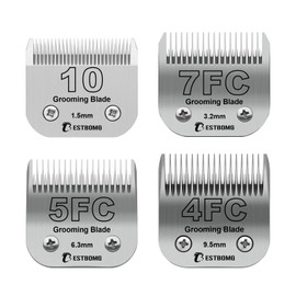 BESTBOMG Dog Grooming Replacement Blade Compatible with Andis/Wahl/Oster Dog Clippers (10+7FC+5FC+4FC)
