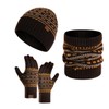 Daysskk Hat Scarf and Gloves Set Men Women Warm Set