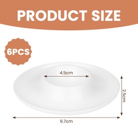 Vicloon Egg Holder Set,6pcs Plastic Egg Cups,Boiled Egg Cup with Base,Stackable and Storable for Breakfast,Dining Table,Kitchen Drawer,Family Gathering,Camping Picnic