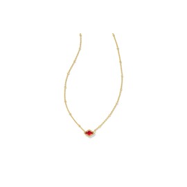 Kendra Scott, Womens, Mini Abbie Satellite Short Pendant Necklace, Gold Cranberry Illsuion, One Size