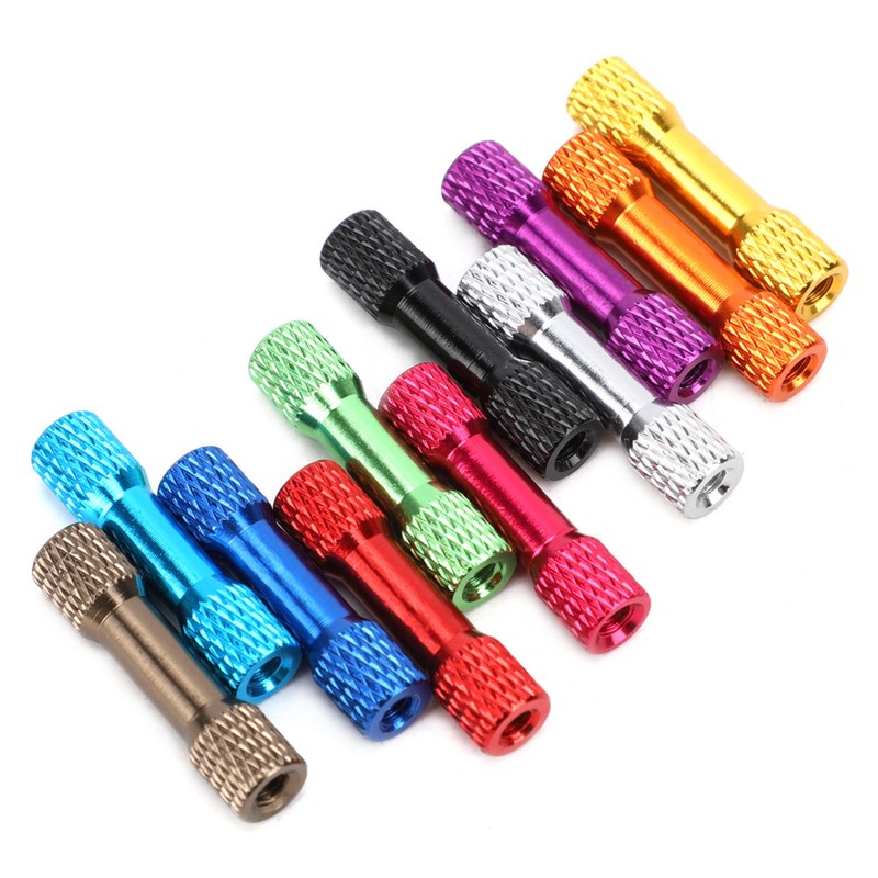 11 Colors M3x25mm Knurled Aluminum Standoff Column Spacer Pillar for