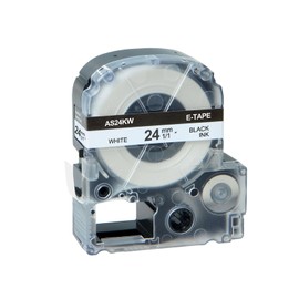 GREENCYCLE 50PK Compatible for LW Label Maker Tape 24mm 1" LK-6WBN LC 6WBN9 SS24KW Black on White Tape for LabelWorks LW600P LW700 LW900P LW1000P Label Printers