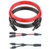 2pcs 10FT 10AWG Solar Extension Cable with Female and Male