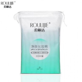 Rou Lijie Recommended Disposable Salon Makeup Remover Pads, 222 Count Cleansing Blue Genefne Roll 10ea