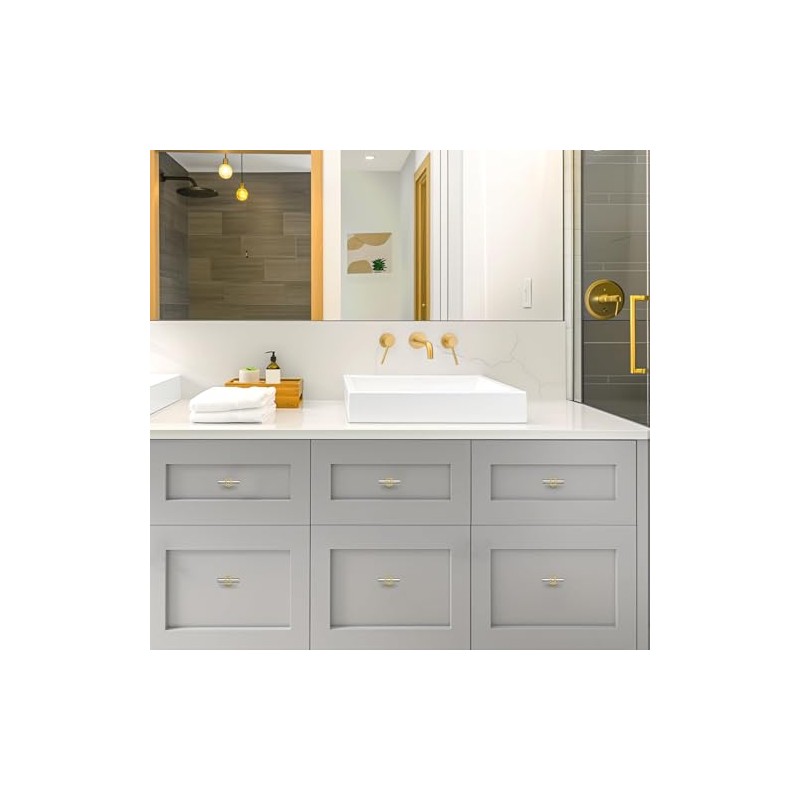 Ravinte Decor 30 Pack Brushed Nickel Cabinet Knobs - Gold