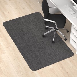 Blvornl Office Chair Mat for Hardwood Floor and Low Pile Carpet, 47.2"x 60" Desk Chair Mat for Hard Wood, Anti-Slip Hard Floor Protector Rolling Chair Mat, PVC Mat Desk Rug for Home, Black