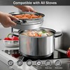 AuFranc® 6 Quart 18/10 Stainless Steel Tri-ply Stockpot and Steamer