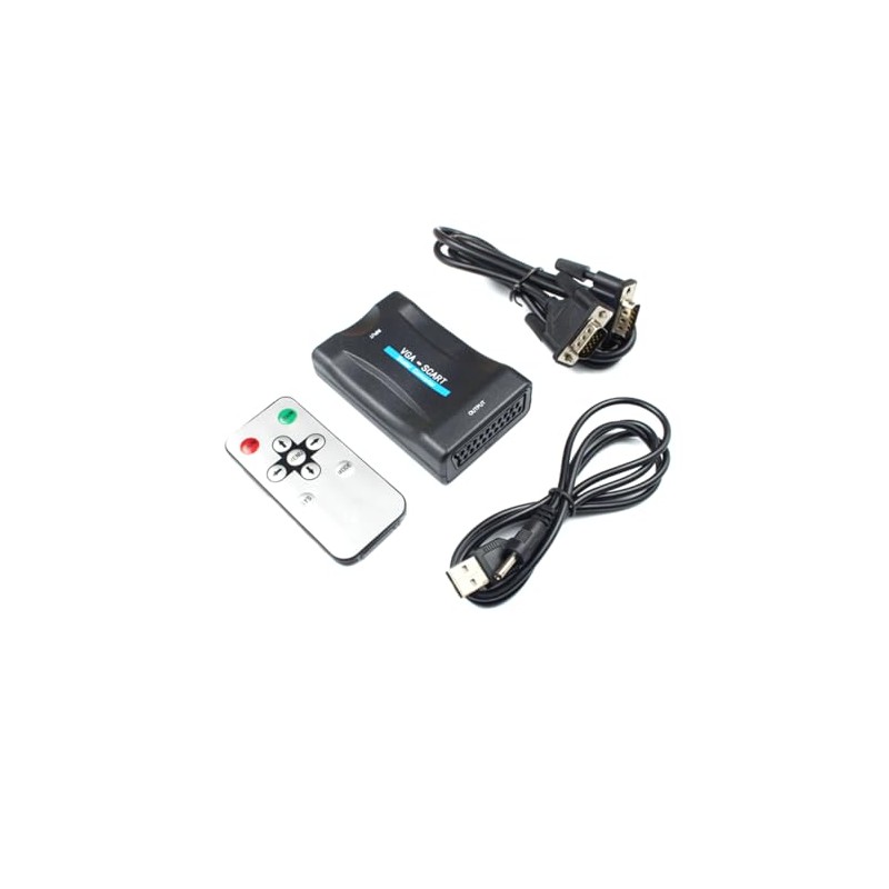 TEHAUX Vga to Scart Converter Adapter Video Signal Transcoder for