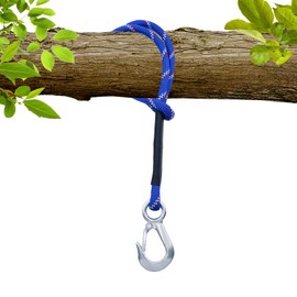 POPAPIE Swing Attachment Rope 50 cm Swing Tree Attachment Rope with Carabiner Adjustable Rope Tree Swing Hammock Swing Attachment for Hammocks Swings Yoga Blue