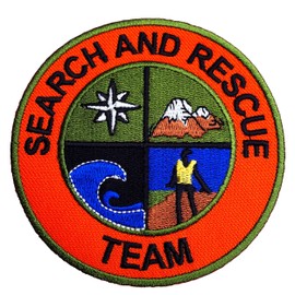 Premier Patches Search and Rescue Team Patch Embroidered Iron on Badge / 3 Inch DIY Applique Mountain Support Coast Guard Air Helicoptor Fancy Dress Costume Shirt Bag Jacket