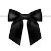 Rainbow Pana 120 Pack Twist Tie Bows for Treat Bags 3" Small Black Satin Ribbon Bows for Package Craft Gift Wrapping Decoration from Rainbow Pana