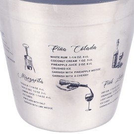 Cocktail Shaker Set 5-Piece Cocktail Making Set Stainless Steel Home Bartender Kit with Bar Tools Accessories Jigger, Ice Bucket, Tongs & Bottle Opener Party