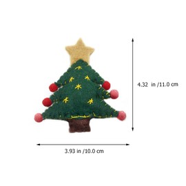 3Pcs Christmas Tree Pendant Mini Wreath miniture Decoration Mini Christmas Tree Christmas Felt Crafts Christmas Charms Nativity Crafts Felt Wool Decoration Decorative Pendants