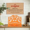 MINLUFUL Vintage Cookbook Stand, Robust Wrought Cast Iron Recipe Book