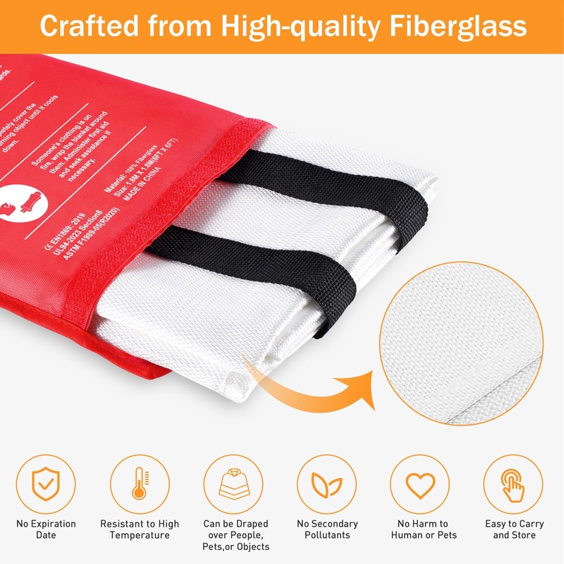 Mondoshop Fire Blanket Emergency for Home and Kitchen - 2