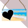 Days Until We Go on Holiday" Countdown Plaque | Beach-Themed