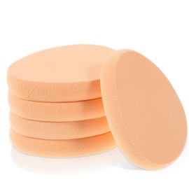 5 PCS Flat Makeup Sponges for Foundation, Smooth Foundation Sponge, Beige Cushion Foundation Puff, Beauty Blender Make Up Sponges for Professional Makeup