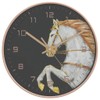 vidaXL Wall Clock Quartz Silent Round Gold and White -