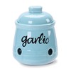 HAOTOP Garlic Keeper with Lid, Ceramic Mini Garlic Saver Container