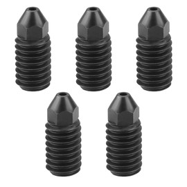 ECSiNG 5pcs 0.8mm 3D Printer Nozzles 9x3mm Hardened Extruder Hardened Steel Nozzles Compatible with Bambu Lab A1/A1 Mini 3D Printer Black