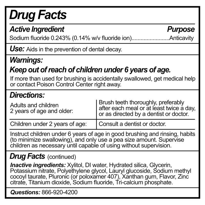 Epic Dental Xylitol Fluoride Toothpaste for Adults - SLS-Free Spearmint