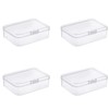 Leliafleury 9.1x5.9x2.5cm Transparent Plastic Organizer, 5Pcs Empty Mini Rectangular Storage