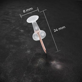 215 Rosegold Push Pins for Bulletin Board Thumb Tacks for Wall Corkboard Map Calendar Photo -Home Office Craft Projects Heavy Duty Plastic Head Steel Pin (Rosegold)