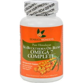 Seabuck Wonders Sea Buckthorn Oil Blend - 500 mg - Omega 7 Complete - Natural - Gluten Free - 120 Softgels (Pack of 2)
