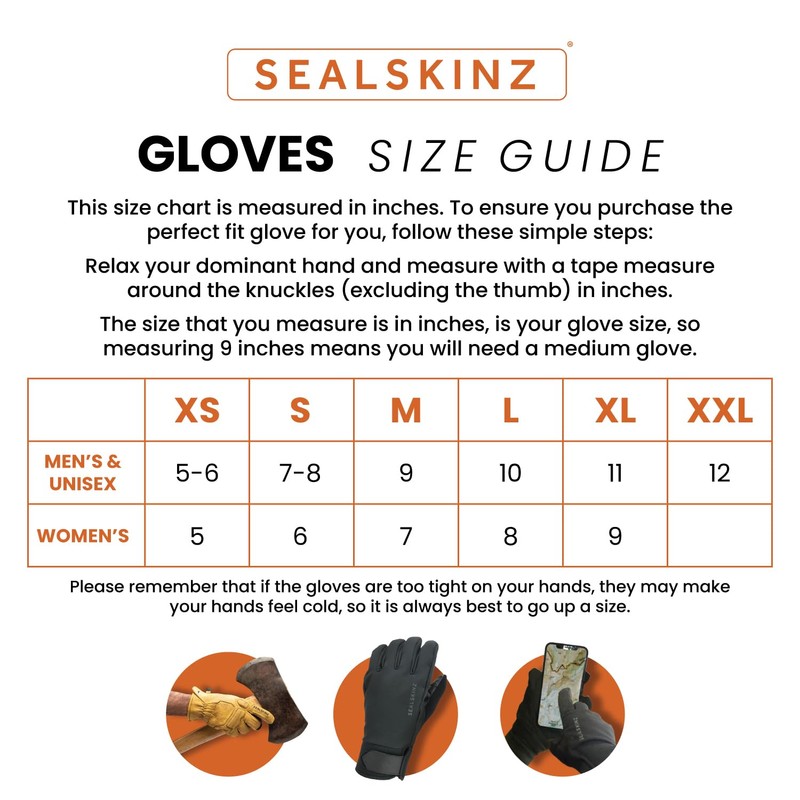 SEALSKINZ Harling Waterproof All Weather Glove | Black | XXL