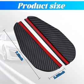 LKAHG 2PCS Car Rear View Mirror Rain Visor, Carbon Fiber Waterproof Vehicle Side Mirror Rain Eyebrow, Rainproof Auto Rearview Mirror Smoke Visor Guard, Universal for RV, SUV, Truck (Type A)