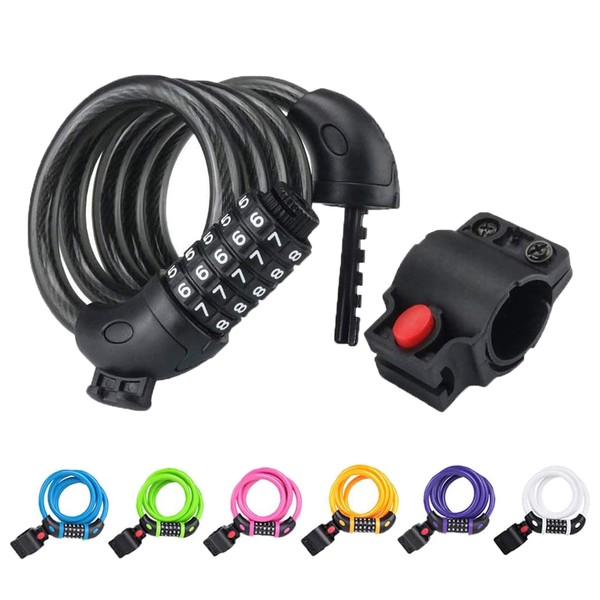 NDakter Bike Locks, 5.6Feet Bike Lock Cable, High Security 5