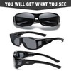 DUCO Wraparound Fitover Glasses Polarized Wear Over Sunglasses for Men