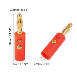 X AUTOHAUX 10pcs Banana Plugs 4mm Speaker Wire Connector Open Screw Type Universal Fit for Car Speaker Wire Wall Plate Audio Video Receiver