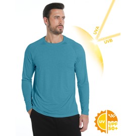 Long Sleeve Shirts for Men UPF 50+ Sun Protection Quick Dry Fit Sun Shirts Athletic Running Fishing Gym Sport Active Workout Tshirts 4 Pack XL