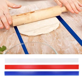 Tira Rodante de Silicona de 6 Uds, Tiras de Medición de Masa, Tiras Perfectas, Guías de Grosor de Masa para Albóndigas, Fideos, Pasta, Galletas, Tartas para Hornear