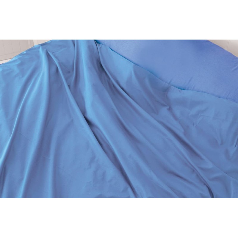 KLULK Colbalt Blue Double Bed Fitted Sheet, 100% Cotton, 180