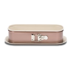 Patisse Ceramic Loaf Springform pan with Non-Stick Surface, Cream/Copper
