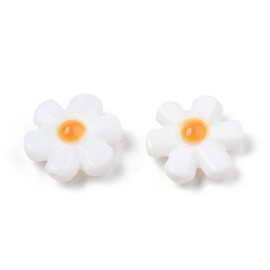 Gelirda 20Pcs Natural Freshwater Shell Floral Beads Enamel Flower Shape Spacer Beads for DIY Jewelry Making Bracelet Necklace Earring