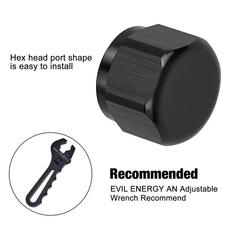 EVIL ENERGY 10AN Female Flare Cap Block off Fitting Adapter