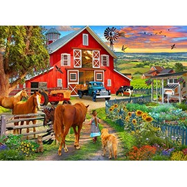 Vermont Christmas Company Horse Farm Jigsaw Puzzle 1000 Piece