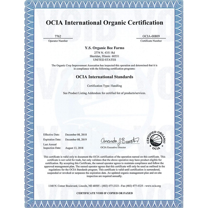 Ys Eco Bee Organic Honey 1 Pound Jar