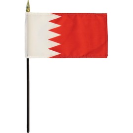 Bahrain - 4 in x 6 in World Stick Flag