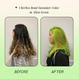 Bond Sustainer Color (Neon Alien Green) 3.7oz - Color Depositing Conditioner - Semi Permanent Direct Dye - Rebuild Broken Bonds - For Healthy Hair
