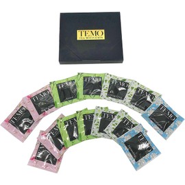 TEA MOTIVATION PREMIUM Tea Gift Tea Bags, 4 Types Assorted, 14 Packs, Earl Grey, Darjeeling, Assam, Momo Apples, Gift Wrap, White Day, Mother's Day
