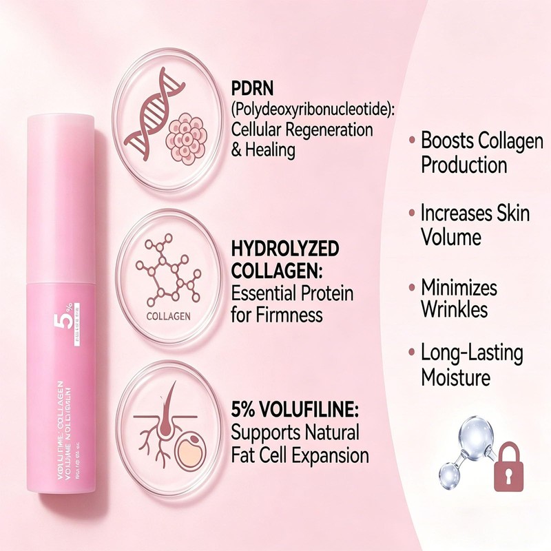 Pink Collagen Stick, Moisturized and Shiny