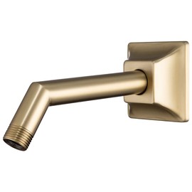 SEABEFORE 6" shower arm Gold shower head extension with matching escutcheon, Standard 1/2" Connection