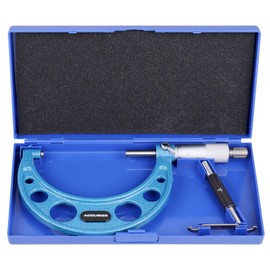 Accusize Industrial Tools 3-4" 0.0001"/0.01mm Resolution, Ultra-Precision Carbide Tipped M-Type Outside Micrometer EG00-0004