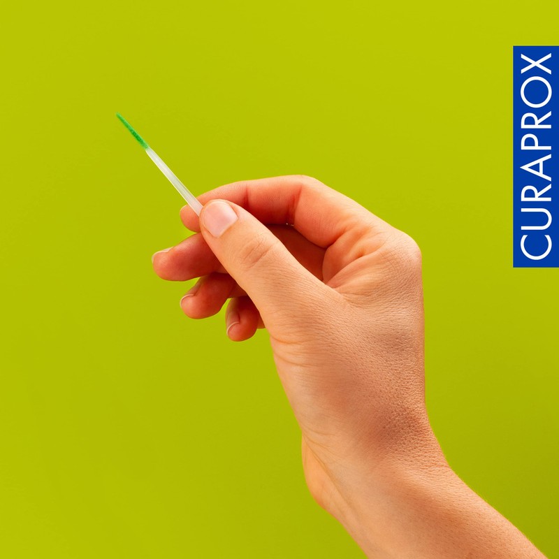 Curaprox Brushpic TP 930, superdünner Zahnstocher, Nylon, beflockte Spitze, 10